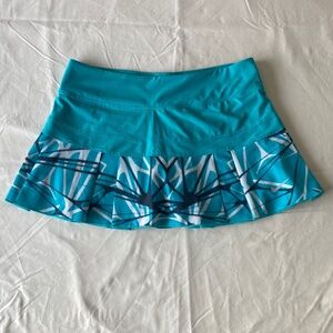 NIKE DRI-fit Women’s Golf/Tennis Turquoise Athletic Skort Pleated/Print Hem